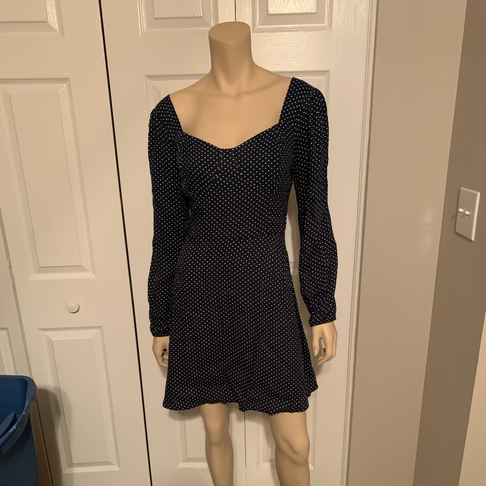 Green polka dot dress